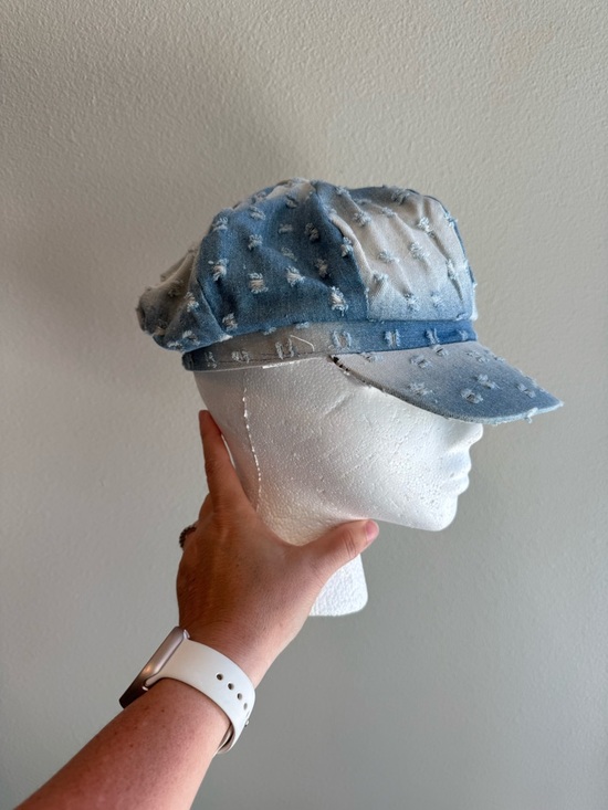 Accessories - Light Wash Patchwork Denim Newsboy Cap Distressed Boho Y2K Cottagecore Hat
